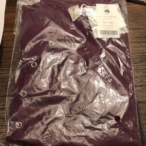 NWT kate quinn long sleeve kimono jumpsuit - organic cotton- dark violet- 6-12mo